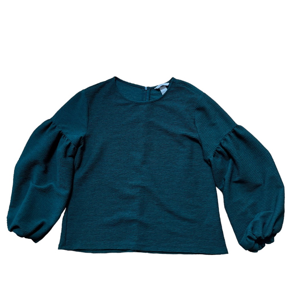H&M Long Sleeve Green Top Size Medium